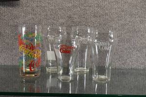 lot 1464 image: Lot of 5 Various Coca-Cola Glasses and Tumbler  Great for any Coke Collector