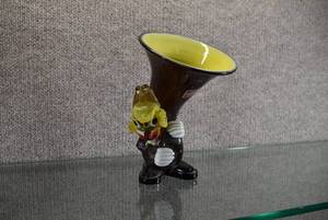 lot 1466 image: Vintage Venetian Art Glass Clown with Horn  Made in Italy  Very Cute  Great Gift for Any Clown Lover  Handmade  8 Tall -Repaired