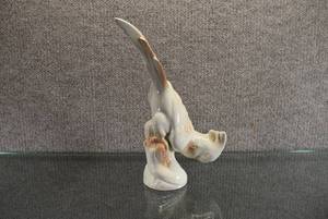 lot 1523 image: Vintage Roselane Cockatoo Bird Figurine  Made in Pasadena California  10 Tall