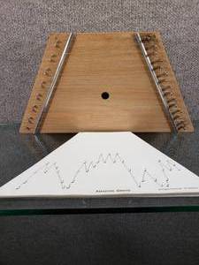 lot 1572 image: Vintage Auto Lap Harp w Carry Case  Made of Birchwood  Neat Item  15