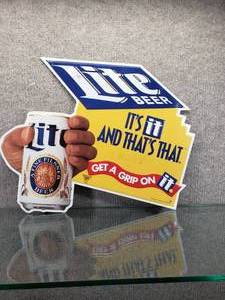 lot 1595 image: Miller Lite Beer Metal Sign  17