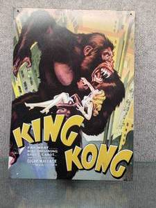 lot 1603 image: King Kong Movie Sign  12 12 x 17 12