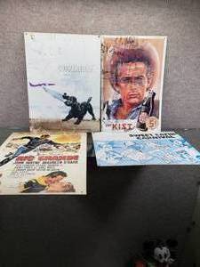 lot 1610 image: Lot of 4 Various Metal Signs  Signs Are Losing Color Due to Age