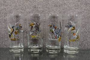 lot 1463 image: Set of 4 Wild Birds Tumblers  Canadian Geese, Teal Wood Ducks, Mallard Ducks  6 14 Tall