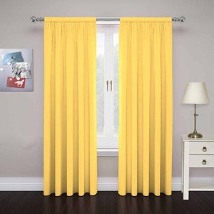 lot 3924 image: Cadenza Microfiber Window Curtain Panel, Set of 2 (41 x 63)  Bonus 12 Accent Pillow