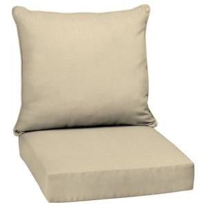lot 3927 image: Arden Selections Tan Outdoor Deep Seat Cushion Set