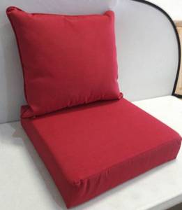 lot 3932 image: Texture Deep Seat Outdoor Cushion Set (Ruby) by Arden Selections