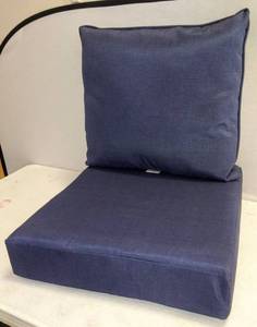 lot 3934 image: Leala Texture Deep Seat Outdoor Cushion Set (Sapphire Blue) by Arden Selections