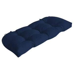 lot 3936 image: Leala Texture Outdoor Loveseat Cushion  Sapphire Blue by Arden Selections (18 L x 41.5 W x 5 H)