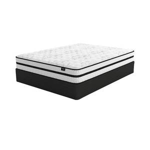lot 4332 image: Signature Design by Ashley - 10 Inch Chime Express Hybrid Innerspring - Firm Mattress - Bed in a Box - Queen - White