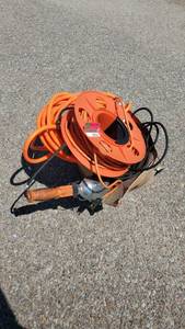 lot 4161 image: Extension Cord, Air Hose, Work Light