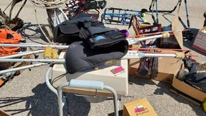 lot 4188 image: Portable Toilet, Crutches, Medical Boot