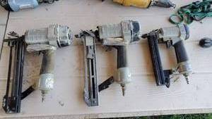 lot 9017 image: (3) Porter Cable Nailers