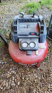 lot 9080 image: Porter Cable 6 Gal 150PSI Air Compressor