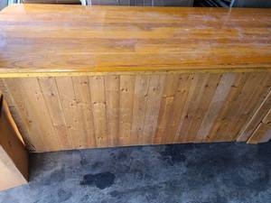 lot 8003 image: Beautiful solid wood bar counter-top & base