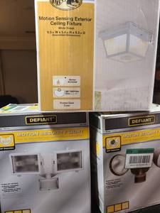 lot 8074 image: lot of 3 motion sensing exterior fixtures