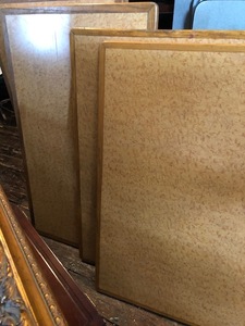 lot 9161 image: Nice Glossy Finished. Lot (1)  wood table with base (48 x 24) inch   ATTENTION ALL LOTS BEYOND THIS POINT HAVE A SEPARATE PICKUP LOCATION AND DATE