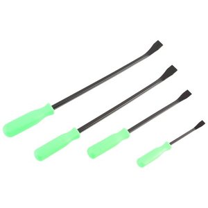 lot 511024 image: Hyper Tough 4-Piece Heavy Duty Curved Tip Pry Bar Set