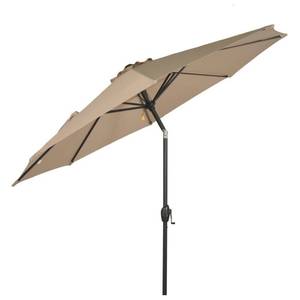 lot 511051 image: Mainstays 9FT Outdoor Tilt Market Patio Umbrella - Tan