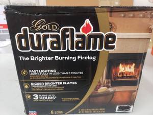 lot 511118 image: duraflame Firelogs, Brighter Burning, Gold, Box, 4.5 LB