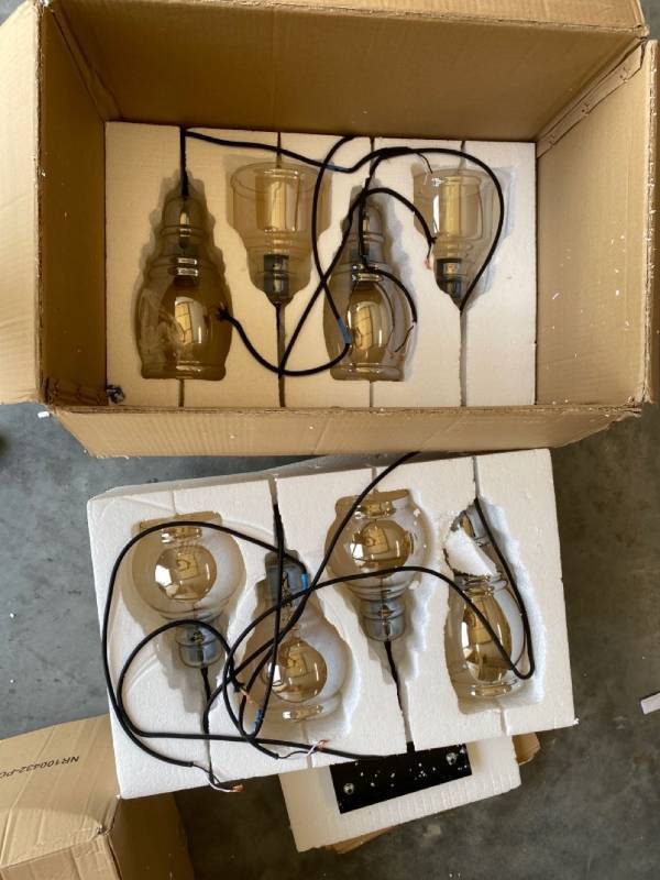 Strick Bolton Yinka Antique Glass Pendant Lights 19x26x17 WKC BASEHOR FAST DRIVE THROUGH PICK UP NOTICE PICK UP IS AT OUR 2ND WAREHOUSE IN BASEHOR KS HIGH END