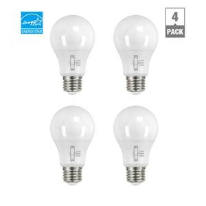 lot 2 image: EcoSmart 60-Watt Equivalent A19 Dimmable LED Light Bulb, Selectable CCT (2Pack)