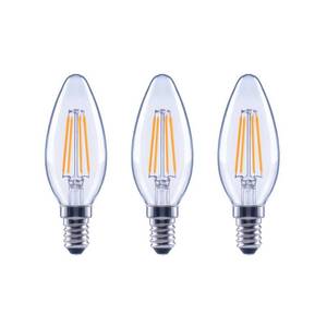 lot 19 image: EcoSmart 60-Watt Equivalent B11 Dimmable ENERGY STAR Clear Glass Filament Vintage Edison LED Light Bulb in Daylight (3-Pack)