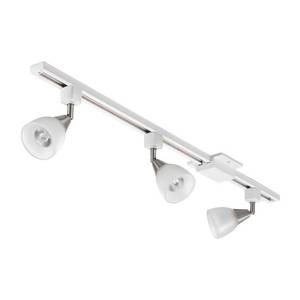 lot 41 image: Lithonia Lighting LTKCLRB MR16GU10M4 Brushed Nickel 3 Light 44 Track Kit
