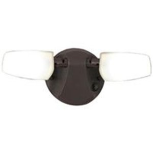 lot 68 image: Cooper Lighting 5175443 1000 Lumens Twin Head Flood Series Floodlight - Bronze