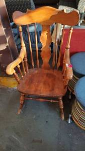 lot 6126 image: Wood Rocking Chair