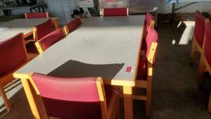 lot 6129 image: 6ft x 3ft Table With 6 Chairs