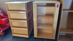 lot 6161 image: (2) Rolling Bookcases
