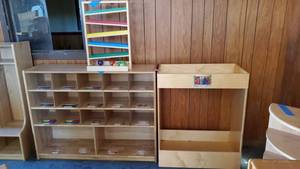 lot 6166 image: Wood Cubicle, Wood Storage, Toy