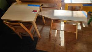 lot 6176 image: Kids Wood Ironing Board, Childrens Desk