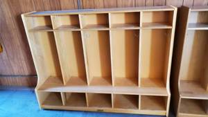 lot 6182 image: Kids Wood Storage Compartments