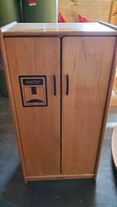 lot 6185 image: Kids Wood Storage Cabinet