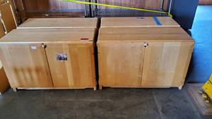 lot 6193 image: (4) Wood Storage Cabinets