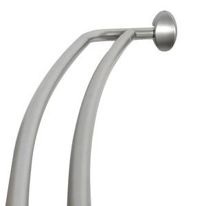 lot 61111 image: NeverRust Double Curved Tension Shower Rod Silver - Zenna Home