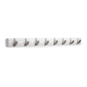 lot 61117 image: Umbra 23.93x6.73 Flip Decorative Hook Rack White