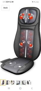 lot 61176 image: Snailax shiatsu Neck & Back Massager with Heat, Full Back Kneading Shiatsu or Rolling Massage, Massage Chair pad with Height Adjustment, Relieve Muscle Pain for Back Shoulder and Neck