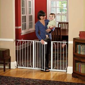 lot 61177 image: Regalo 56-Inch Extra WideSpan Walk Through Baby Gate, Includes 4-Inch, 8-Inch and 12-Inch Extension, 4 Pack of Pressure Mounts and 4 Pack of Wall Cups and Mounting Kit