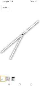 lot 61183 image: Quik Shade Commercial 10 x 10 PEAK TRUSS Bar WSupport Replacement Parts White