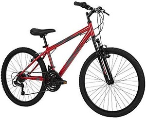 lot 61198 image: Huffy Hardtail Mountain Bike, Stone Mountain 24 Inch WHEELS , 14 inch FRAME 21-speed, Gloss Red