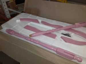 lot 61225 image: PINK STAND UP MIRROR