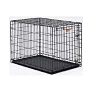 lot 61232 image: Large Dog Crate  MidWest ICrate Folding Metal Dog Crate  Divider Panel, Floor Protecting Feet Large Dog