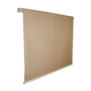 lot 61255 image: Coolaroo Exterior Roller Shade, Cordless Roller Shade with 80% UV Protection, No Valance, (6 W X 6 L), Almond