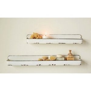 lot 61291 image: Creative Co-Op DA8541 White Wall Shelves (NO HARDWARE)
