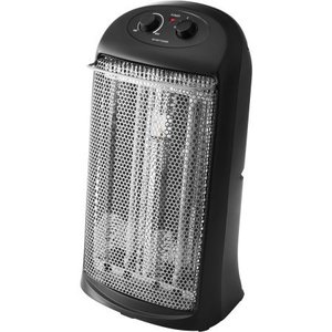 lot 2507 image: Mainstays Quartz Electric Tower Space Heater, Indoor, Black