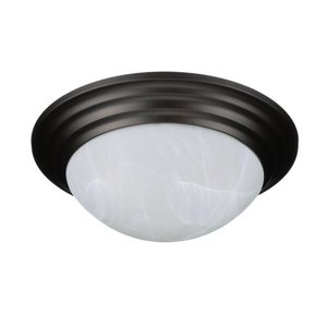 lot 2516 image: Mainstays 12in Flush Mount Ceiling Fixture, Oil-Rubbed Bronze Finish
