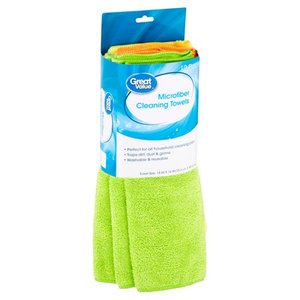 lot 2540 image: Great Value Microfiber Cleaning Towels 2 pack